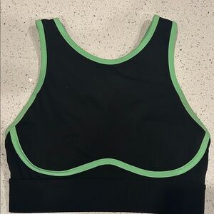 Fabletics Black and Green Sports Bra